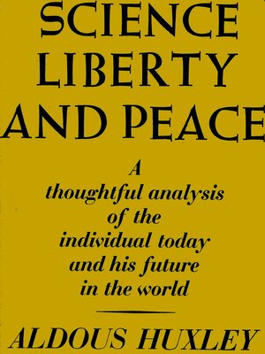 cover image of Science, Liberty and Peace